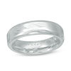 Thumbnail Image 0 of Men's 6.0mm Etched Wedding Band in Stainless Steel - Size 10