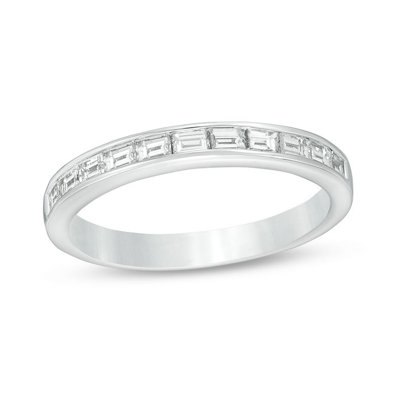 0.50 CT. T.W. Baguette Diamond Wedding Band in 14K White Gold|Peoples Jewellers