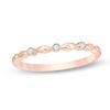 Thumbnail Image 0 of Diamond Accent Alternating Shapes Stackable Band in 10K Rose Gold