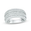 Thumbnail Image 0 of 1.00 CT. T.W. Diamond Multi-Row Anniversary Ring in 10K White Gold