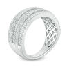 Thumbnail Image 1 of 1.00 CT. T.W. Diamond Multi-Row Anniversary Ring in 10K White Gold