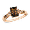 Thumbnail Image 0 of Next Generation Petite Le Vian® Chocolate Quartz™ and Diamond Ring in 14K Strawberry Gold™