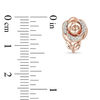 Thumbnail Image 2 of Enchanted Disney Belle 0.08 CT. T.W. Diamond Rose Stud Earrings in 10K Rose Gold