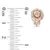 Thumbnail Image 3 of Enchanted Disney Belle 0.08 CT. T.W. Diamond Rose Stud Earrings in 10K Rose Gold