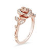 Thumbnail Image 2 of Enchanted Disney Belle 0.085 CT. T.W. Diamond Rose Ring in 10K Rose Gold