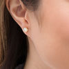 Thumbnail Image 1 of 6.0mm Opal Solitaire Stud Earrings in 10K Gold