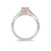 Thumbnail Image 2 of Enchanted Disney Belle 0.18 CT. T.W. Diamond Frame Promise Ring in 10K Two-Tone Gold