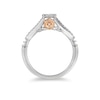 Thumbnail Image 3 of Enchanted Disney Belle 0.18 CT. T.W. Diamond Frame Promise Ring in 10K Two-Tone Gold