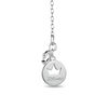 Thumbnail Image 1 of Enchanted Disney Cinderella 0.18 CT. T.W. Diamond Carriage Pendant in Sterling Silver and 10K Rose Gold - 19"