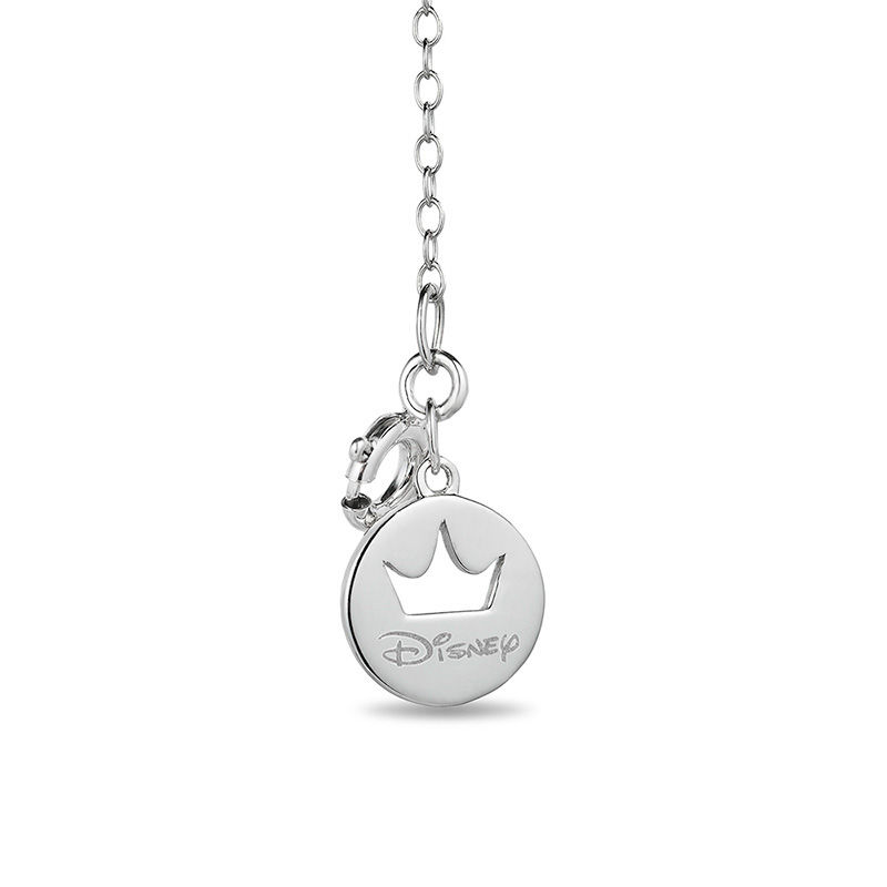 Enchanted Disney Cinderella 0.18 CT. T.W. Diamond Carriage Pendant in Sterling Silver and 10K Rose Gold - 19"