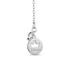 Thumbnail Image 1 of Enchanted Disney Cinderella 0.18 CT. T.W. Diamond Glass Slipper and Heart Pendant in Sterling Silver - 19"