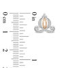 Thumbnail Image 3 of Enchanted Disney Cinderella 0.085 CT. T.W. Diamond Carriage Stud Earrings in Sterling Silver and 10K Rose Gold