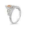 Thumbnail Image 1 of Enchanted Disney Cinderella 0.145 CT. T.W. Diamond Carriage Ring in Sterling Silver and 10K Rose Gold