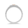 Enchanted Disney Cinderella 0.145 CT. T.W. Diamond Carriage Ring in Sterling Silver and 10K Rose Gold