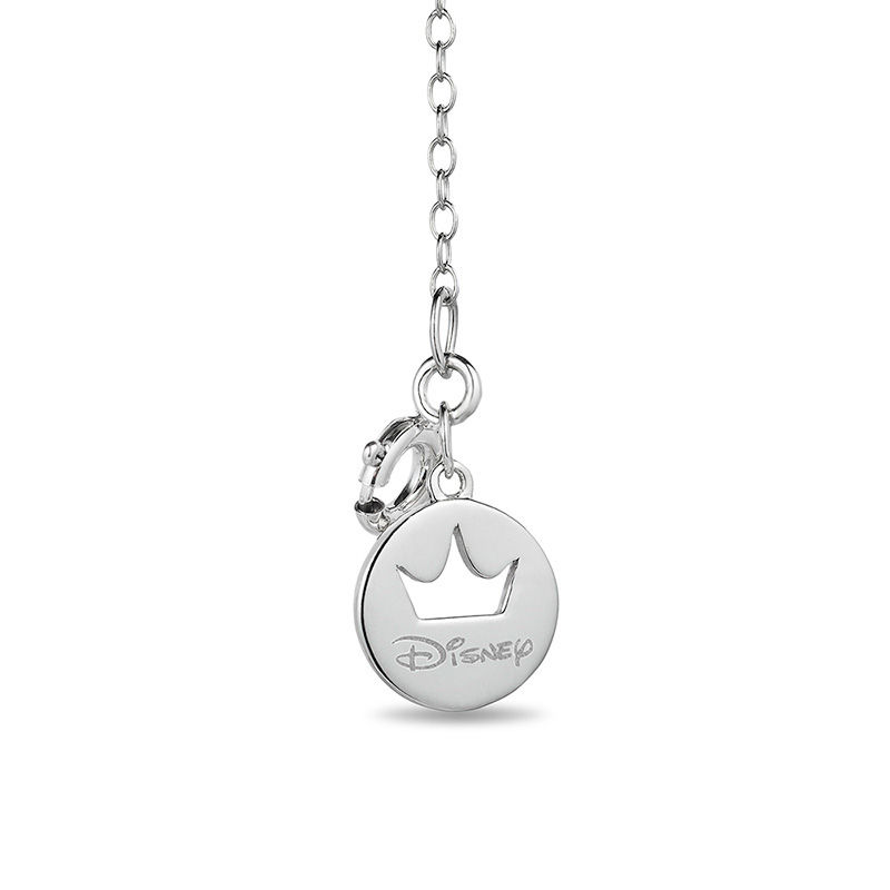 Main Image 2 of Enchanted Disney Cinderella Freshwater Cultured Pearl, Blue Topaz and Diamond Pendant in Sterling Silver-19"