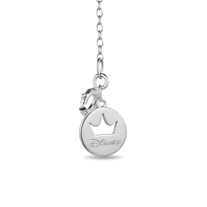 Main Image 2 of Enchanted Disney Princess 0.18 CT. T.W. Diamond "happily ever after" Heart Pendant in Sterling Silver - 19"