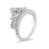 Thumbnail Image 2 of Enchanted Disney Princess 0.29 CT. T.W. Diamond Crown Vintage-Style Ring in Sterling Silver - Size 7
