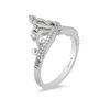 Thumbnail Image 2 of Enchanted Disney Princess 0.085 CT. T.W. Diamond Tiara Ring in Sterling Silver