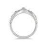 Thumbnail Image 3 of Enchanted Disney Princess 0.085 CT. T.W. Diamond Tiara Ring in Sterling Silver