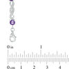 Thumbnail Image 2 of 4.0mm Amethyst and Diamond Accent Double Infinity Bracelet in Sterling Silver