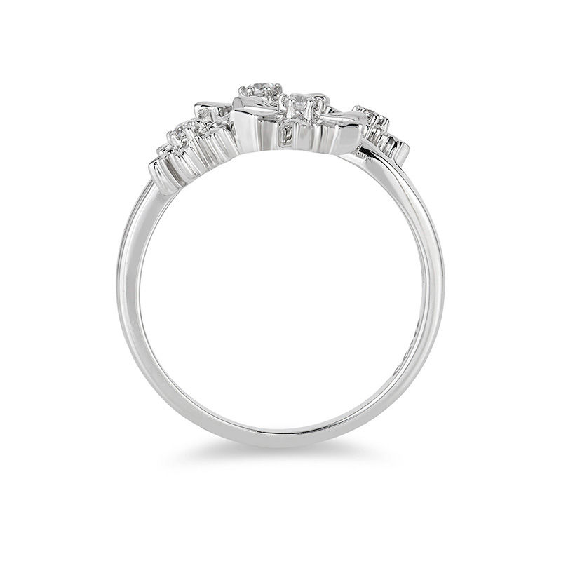 Enchanted Disney Elsa 0.085 CT. T.W. Diamond Snowflake Ring in Sterling Silver|Peoples Jewellers