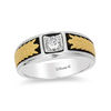 Enchanted Disney Men's 0.18 CT. Diamond Solitaire Crown Band in 14K Two-Tone Gold