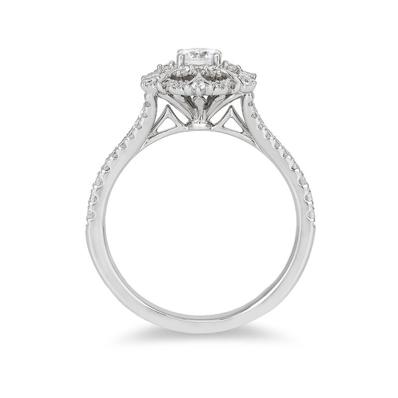 Enchanted Disney Elsa 0.63 CT. T.W. Diamond Snowflake Engagement Ring in 14K White Gold