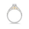 Enchanted Disney Merida 0.50 CT. T.W. Pear-Shaped Diamond Frame Engagement Ring in 14K Two-Tone Gold