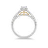 Thumbnail Image 2 of Enchanted Disney Merida 0.50 CT. T.W. Pear-Shaped Diamond Frame Engagement Ring in 14K Two-Tone Gold