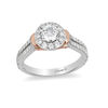 Enchanted Disney Cinderella 0.95 CT. T.W. Diamond Frame Collar Engagement Ring in 14K Two-Tone Gold