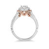 Thumbnail Image 1 of Enchanted Disney Cinderella 0.95 CT. T.W. Diamond Frame Collar Engagement Ring in 14K Two-Tone Gold