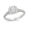 Thumbnail Image 1 of Enchanted Disney Tinker Bell 0.75 CT. T.W. Princess-Cut Diamond Frame Engagement Ring in 14K Two-Tone Gold
