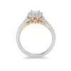 Thumbnail Image 2 of Enchanted Disney Tinker Bell 0.75 CT. T.W. Princess-Cut Diamond Frame Engagement Ring in 14K Two-Tone Gold