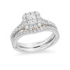 Thumbnail Image 3 of Enchanted Disney Tinker Bell 0.75 CT. T.W. Princess-Cut Diamond Frame Engagement Ring in 14K Two-Tone Gold