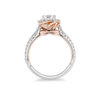 Thumbnail Image 1 of Enchanted Disney Belle 1.25 CT. T.W. Diamond Rose Frame Engagement Ring in 14K Two-Tone Gold