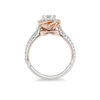 Thumbnail Image 2 of Enchanted Disney Belle 1.25 CT. T.W. Diamond Rose Frame Engagement Ring in 14K Two-Tone Gold