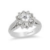 Thumbnail Image 1 of Enchanted Disney Elsa 0.95 CT. T.W. Diamond Snowflake Frame Engagement Ring in 14K White Gold