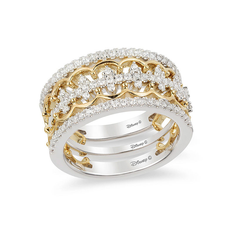 Enchanted Disney Princess 0 45 Ct T W Diamond Tiara Stackable