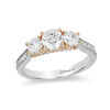 Thumbnail Image 0 of Enchanted Disney Cinderella 1.45 CT. T.W. Diamond Three Stone Engagement Ring in 14K Two-Tone Gold