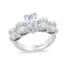 Thumbnail Image 0 of Enchanted Disney Snow White 1.70 CT. T.W. Emerald-Cut Diamond Bow Engagement Ring in 14K White Gold