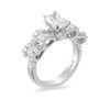 Thumbnail Image 1 of Enchanted Disney Snow White 1.70 CT. T.W. Emerald-Cut Diamond Bow Engagement Ring in 14K White Gold