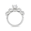 Thumbnail Image 2 of Enchanted Disney Snow White 1.70 CT. T.W. Emerald-Cut Diamond Bow Engagement Ring in 14K White Gold