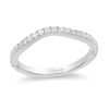 Thumbnail Image 0 of Enchanted Disney Princess 0.18 CT. T.W. Diamond Contour Wedding Band in 14K White Gold