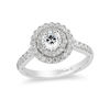 Thumbnail Image 1 of Enchanted Disney Princess 0.95 CT. T.W. Diamond Double Frame Crown Engagement Ring in 14K Two-Tone Gold