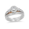 Thumbnail Image 2 of Enchanted Disney Jasmine 1.04 CT. T.W. Diamond Three Stone Engagement Ring in 14K White Gold