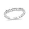 Thumbnail Image 1 of Enchanted Disney Princess 0.18 CT. T.W. Diamond Wedding Band in 14K White Gold