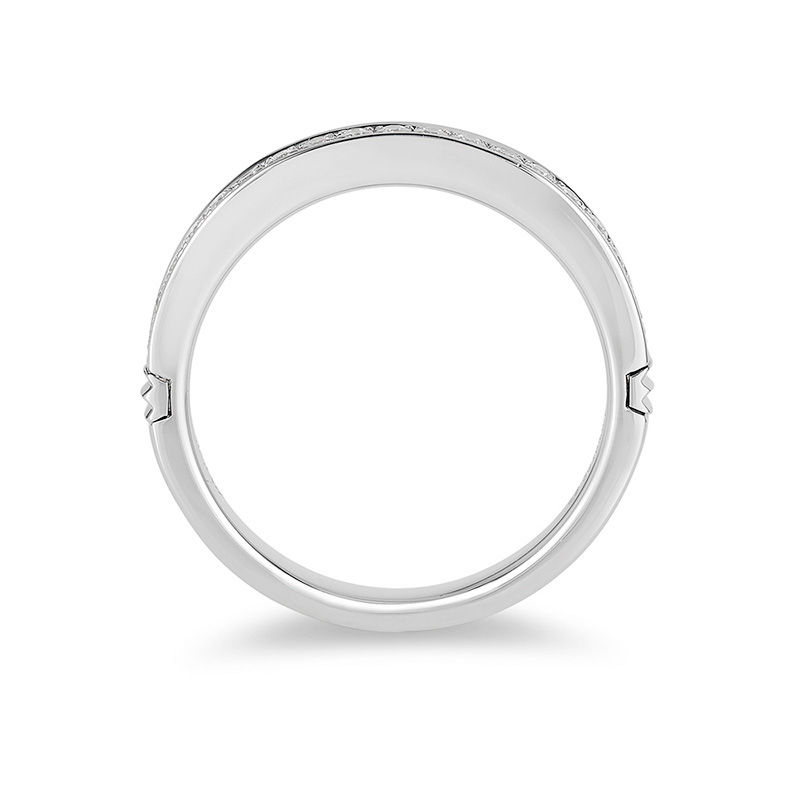 Main Image 3 of Enchanted Disney Princess 0.18 CT. T.W. Diamond Wedding Band in 14K White Gold