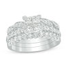 Thumbnail Image 0 of 1.15 CT. T.W. Quad Princess-Cut Diamond Three Piece Bridal Set in 14K White Gold