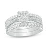 Thumbnail Image 0 of 1.00 CT. T.W. Diamond Square Frame Bridal Set in 14K White Gold