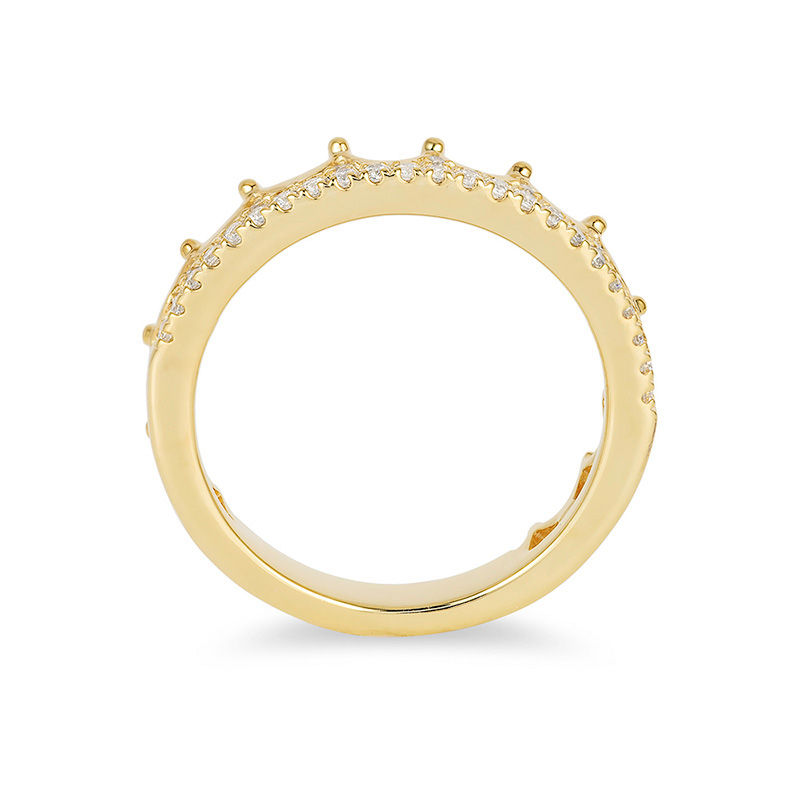 Enchanted Disney Princess 0.15 CT. T.W. Diamond Tiara Wedding Band in 14K Gold|Peoples Jewellers
